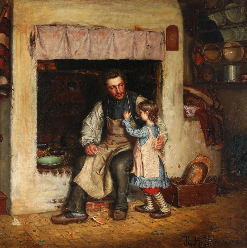 小さな女の子と男性がいるキッチンの内部 - H. A. Brendekilde

Source:
Intérieur d'une cuisine avec une petite fille et un homme. - H. A. Brendekilde