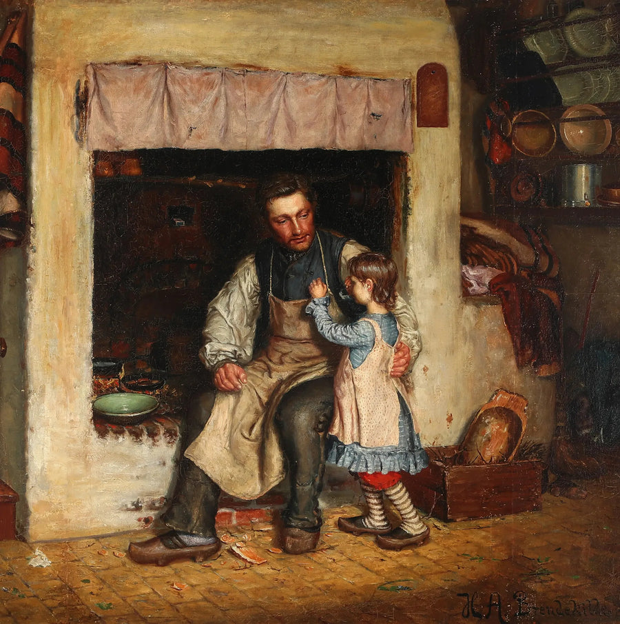 小さな女の子と男性がいるキッチンの内部 - H. A. Brendekilde

Source:
Intérieur d'une cuisine avec une petite fille et un homme. - H. A. Brendekilde