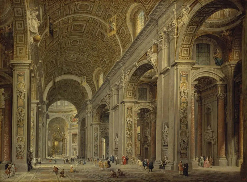 ローマのサン・ピエトロ大聖堂の内部 - ジョバンニ・パオロ・パニーニ

Source:
Intérieur de la cathédrale Saint-Pierre de Rome - Giovanni Paolo Panini