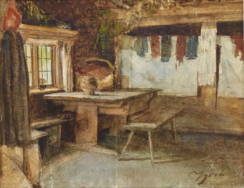モーラのコテージの内部 - アンダース・ゾーン

Source:
Intérieur d'un chalet à Mora - Anders Zorn