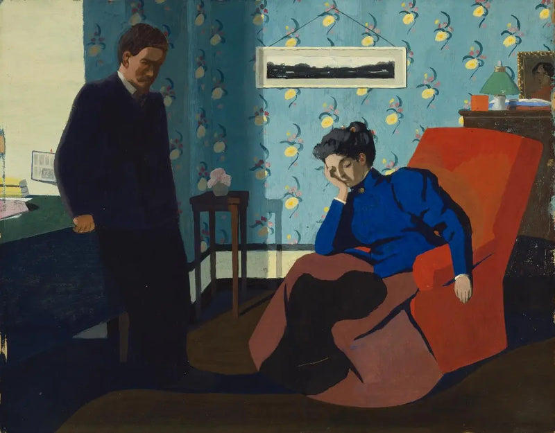 室内、赤い椅子と人影 - フェリックス・ヴァロトン

Source:
Intérieur, fauteuil rouge et figures - Félix Vallotton