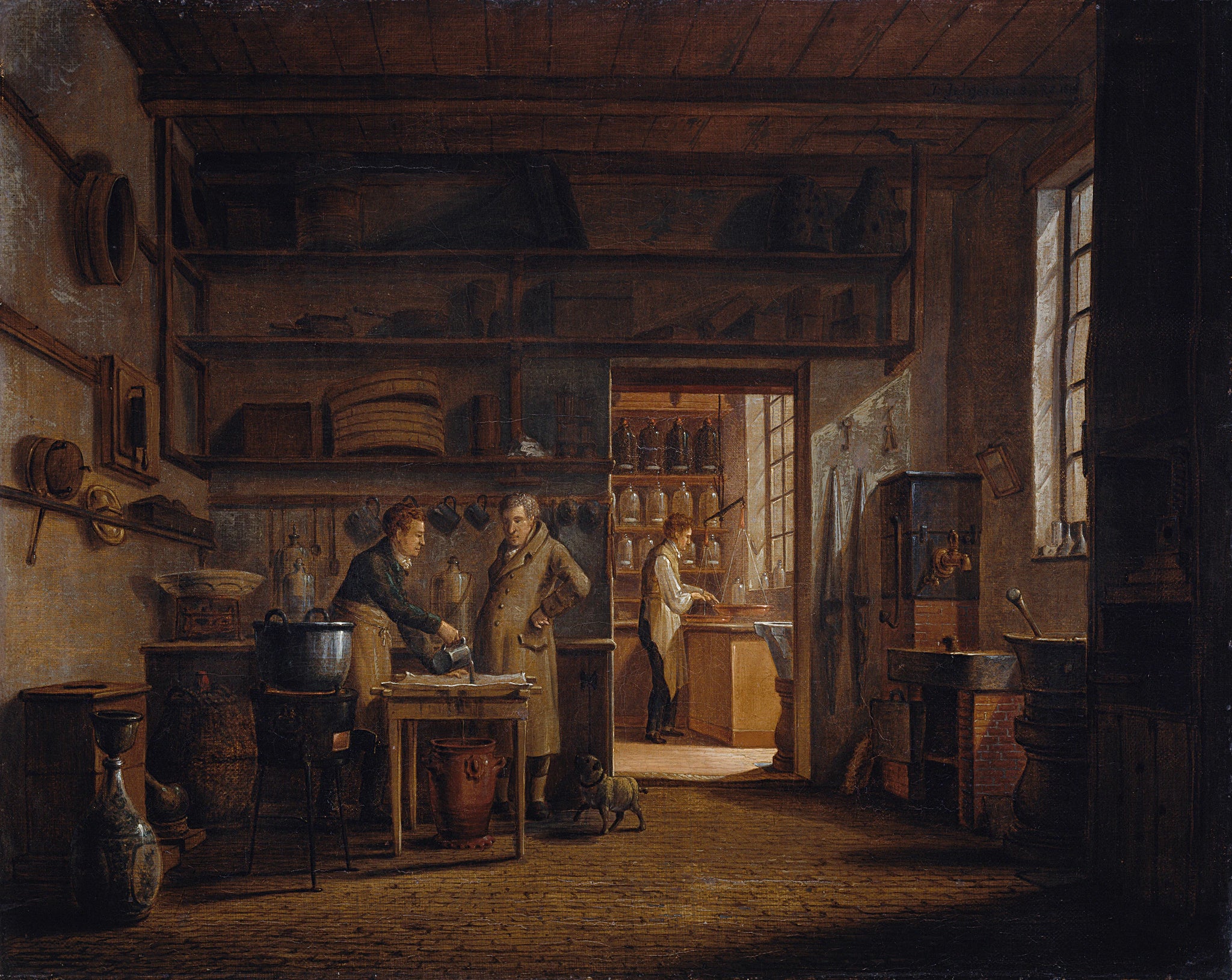 Intérieur des Stoockhuys du pharmacien A d'Ailly - Johannes Rienksz Jelgerhuis