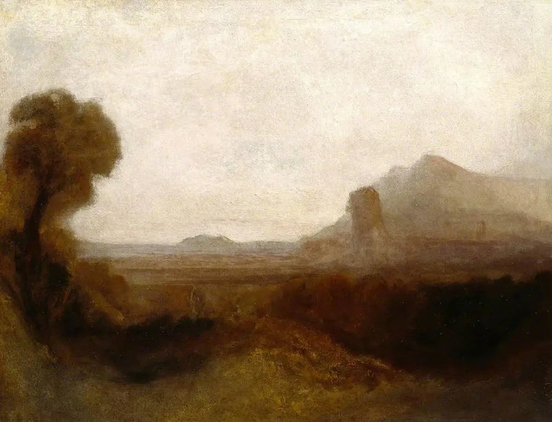 塔のあるイタリアの風景 - J. M. W. ターナー