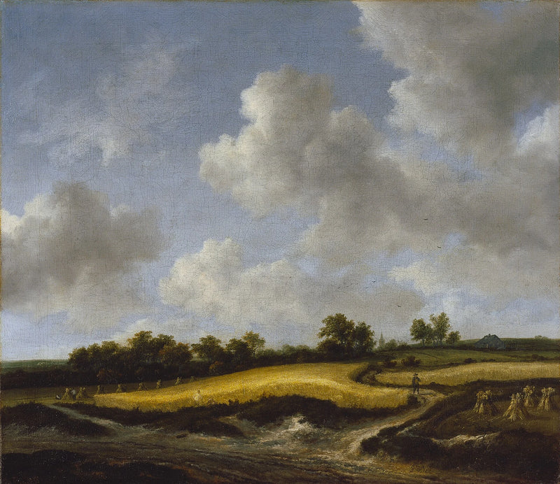 Paysage avec champ de blé du Getty Museum - Jacob van Ruisdael