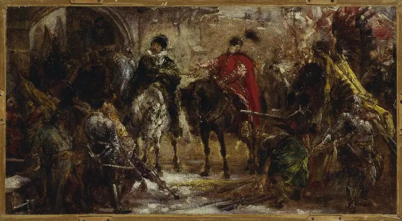 ヤン・ザモイツキ・ア・ビチナ、スケッチ - ヤン・マイエトコ

Source:
Jan Zamoyski à Byczyna, croquis - Jan Matejko