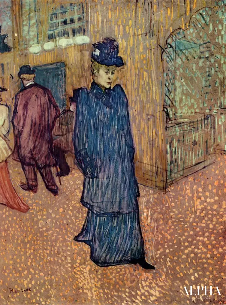 Jane avril en quittant le Moulin Rouge - Toulouse Lautrec - Reproductions de tableaux et peintures haut de gamme