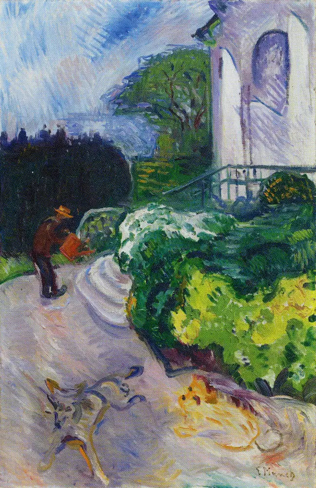 Jardinier danois le jardin du Dr. Linde - Edvard Munch image 1 tableau peint à l’huile sur toile