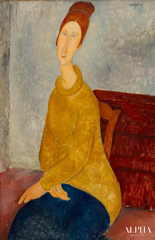 Jeanne Hébuterne (Le sweater jaune) - Amedeo Modigliani - Reproductions de tableaux et peintures haut de gamme