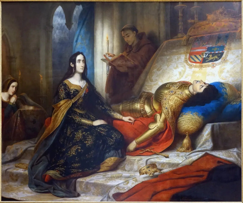 フィリップ・ル・ボー夫の復活を待つ狂ったジャンヌ - シャルル・ド・スチューベン

Source:
Jeanne la folle attendant la résurrection de Philippe le Beau son mari - Charles de Steuben