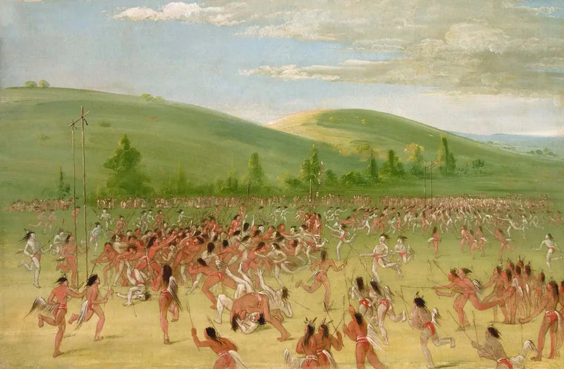 チョクトー族のボール遊び：空中のボール - ジョージ・キャトリン

Source:
Jeu de balle des Choctaws : balle en l'air - George Catlin