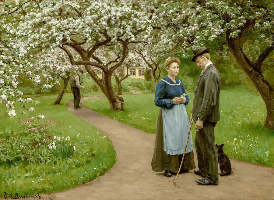 春の果樹の木の下で若いカップル - H. A. Brendekilde

Source:
Jeune couple sous des arbres fruitiers en fleurs, au printemps. - H. A. Brendekilde