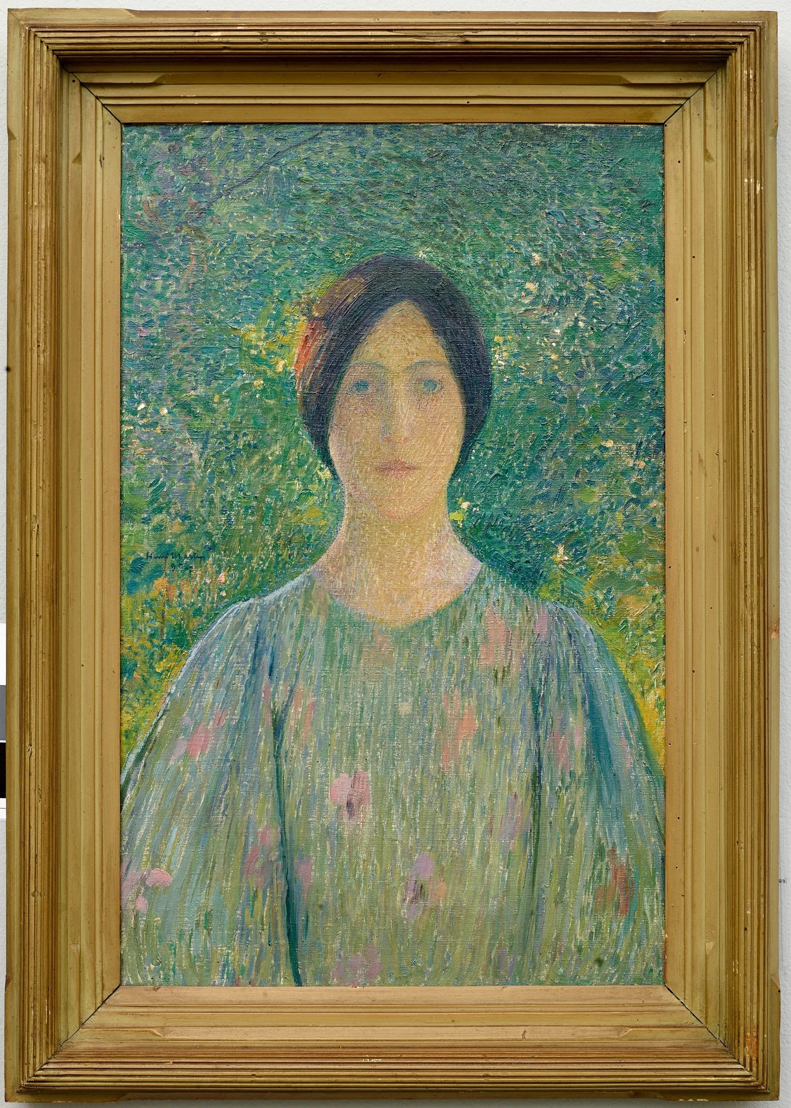 Jeune femme à la robe fleurie - Henri-Jean Guillaume Martin image 1 copie de tableau peinte à la main