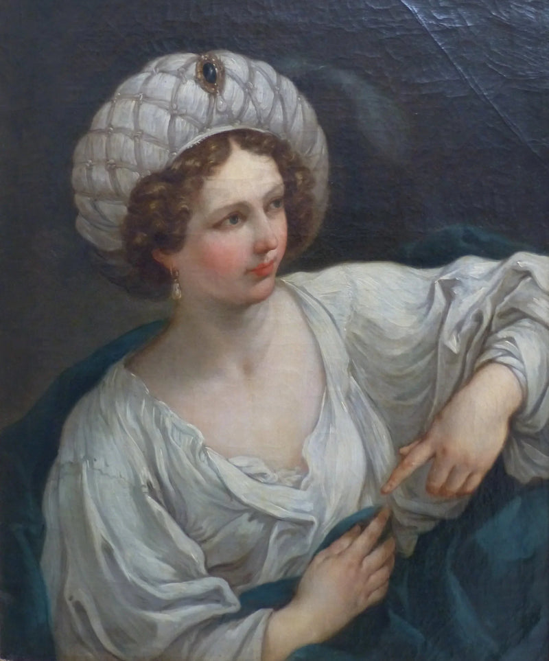 Jeune femme en Sibylle d'après Guido Reni - Charles-Joseph Natoire