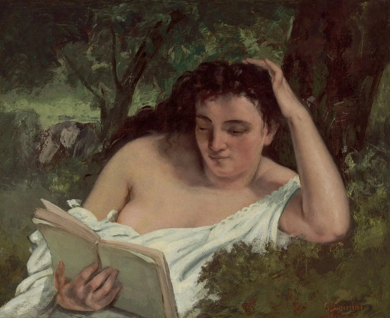 若い女性が読書している - ギュスターヴ・クールベ