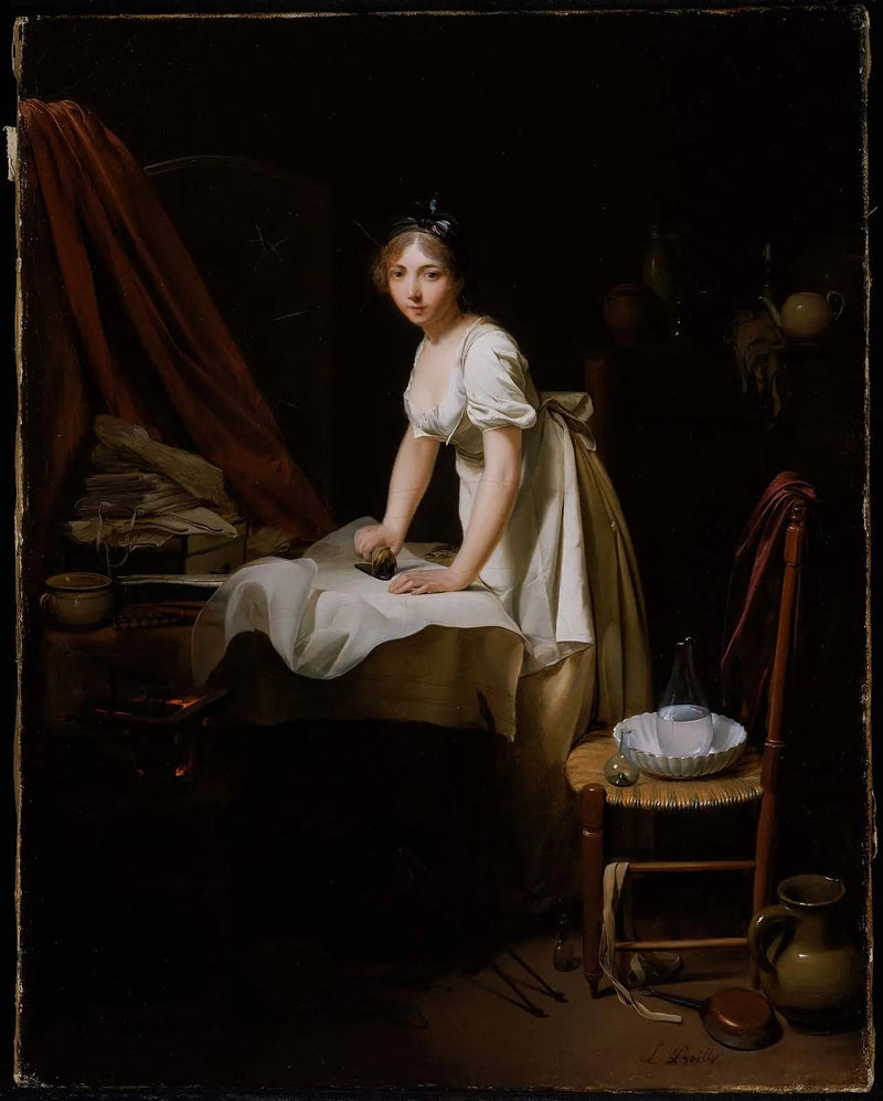 若い女性がアイロンをかけている - ルイ＝レオポルド・ボイリー

Source:
Jeune femme repassant - Louis-Léopold Boilly