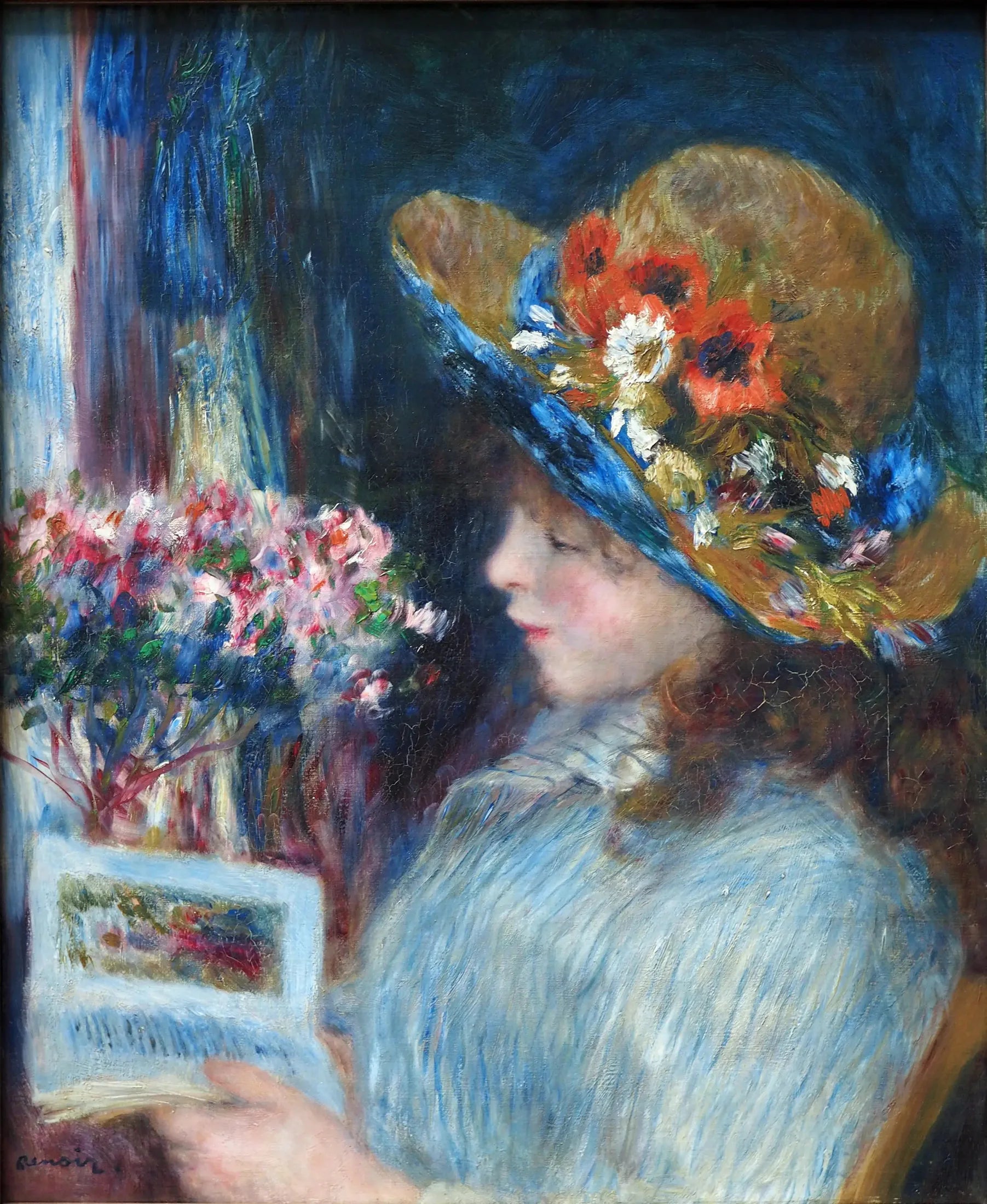 Jeune Fille lisant - Pierre-Auguste Renoir image 1 copie de tableau peinte à la main