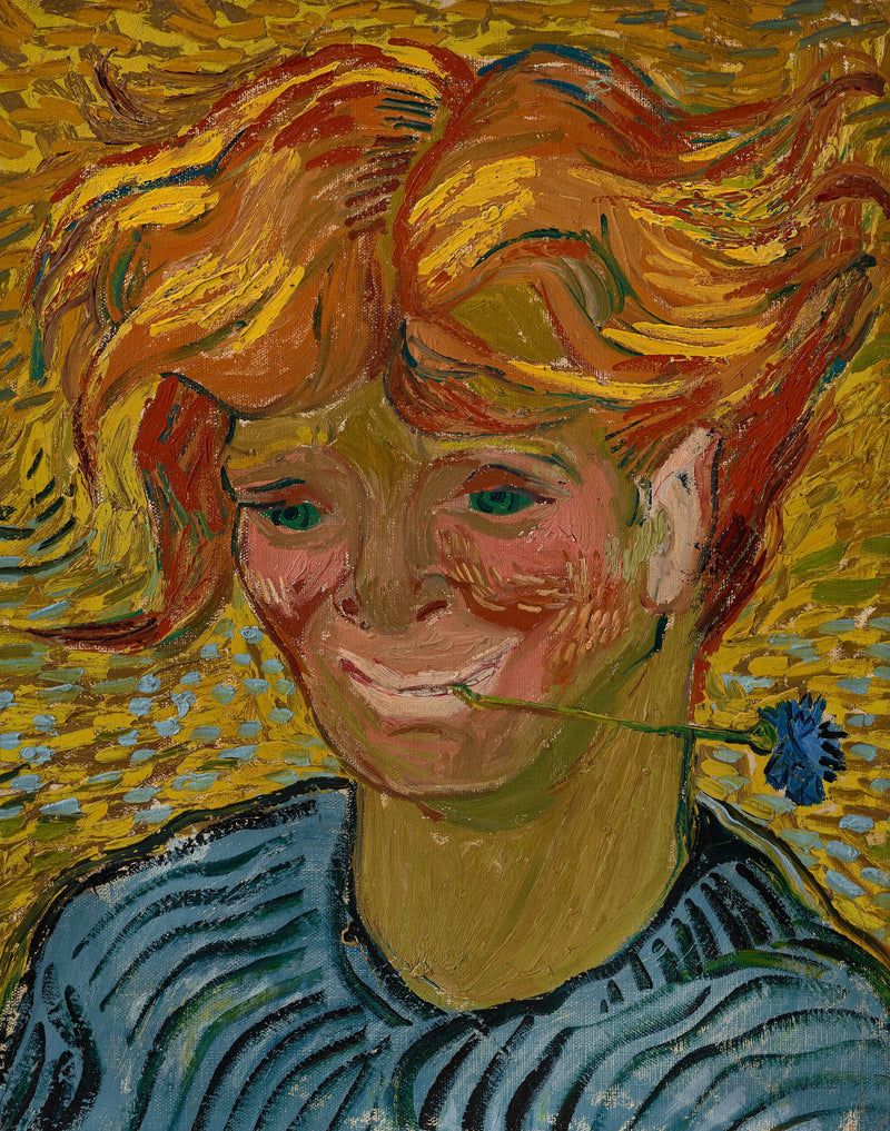 青いヤグルマギクの若者 - Vincent van Gogh