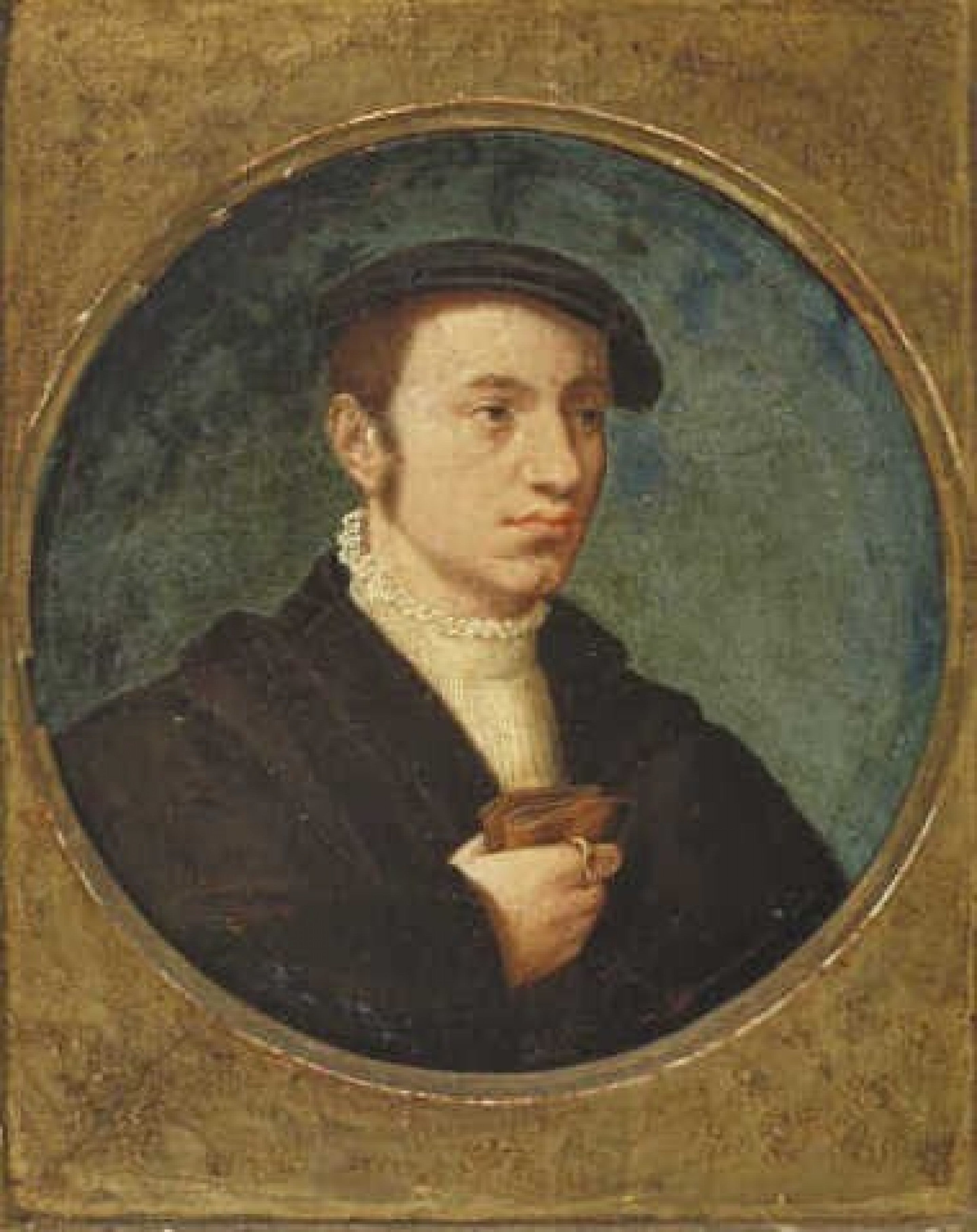 Jeune homme avec un béret - Corneille de Lyon image 1 copie peinte à la main à l’huile