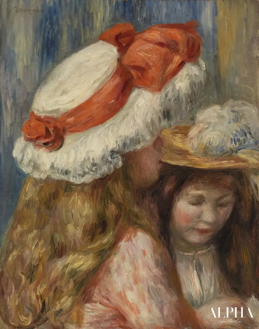 Jeunes filles aux chapeaux - Pierre-Auguste Renoir - Reproductions de tableaux et peintures haut de gamme