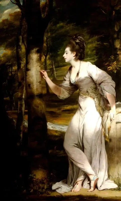 ジョアンナ・リー（1758年生）、リチャード・ベネット・ロイド夫人、木を描く - ジョシュア・レイノルズ
