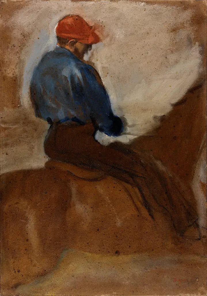 Jockey avec casquette rouge - Edgar Degas image 1 reproduction d’œuvre d’art à l’huile