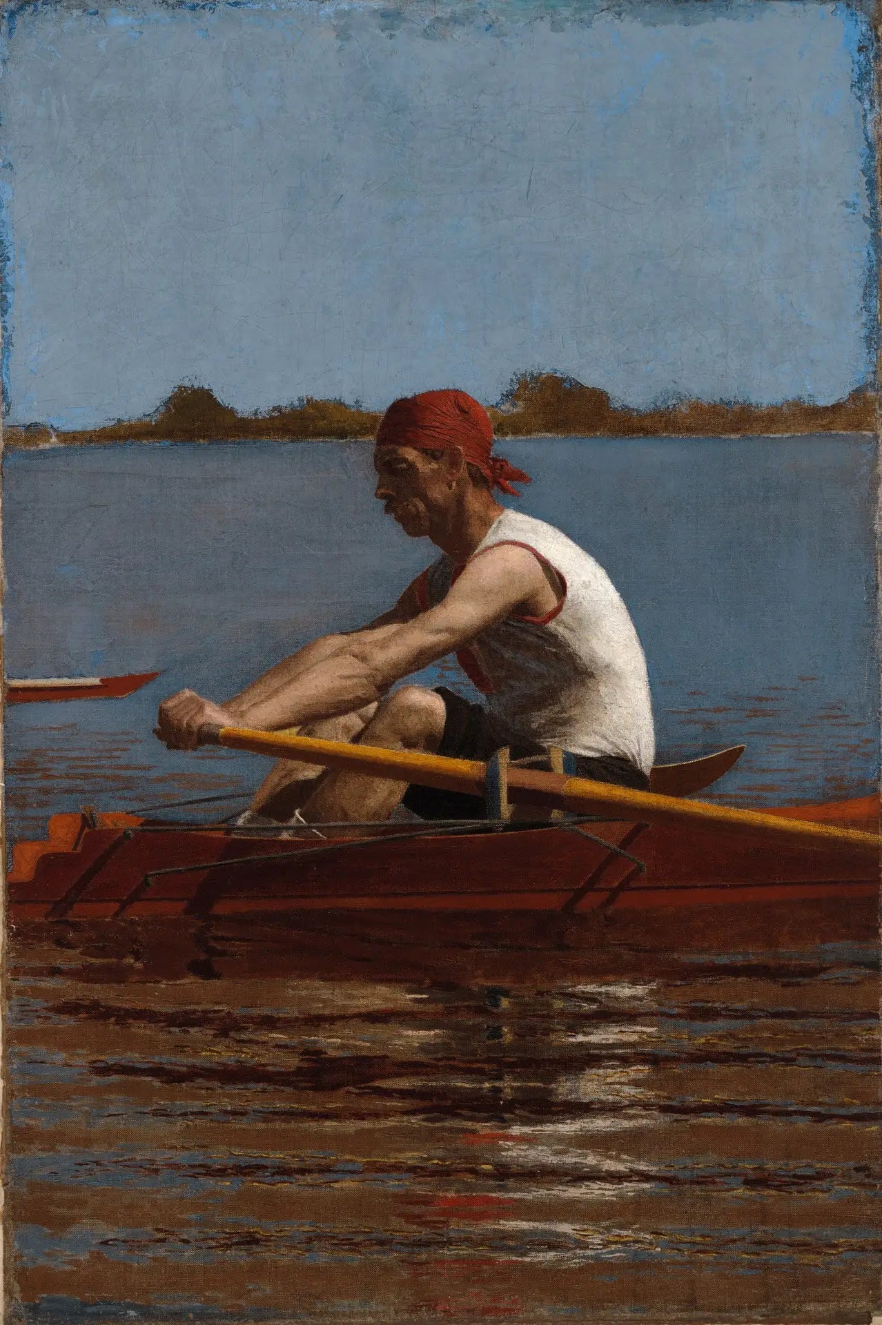 John Biglin dans un skiff - Thomas Eakins image 1 reproduction de peinture à l’huile