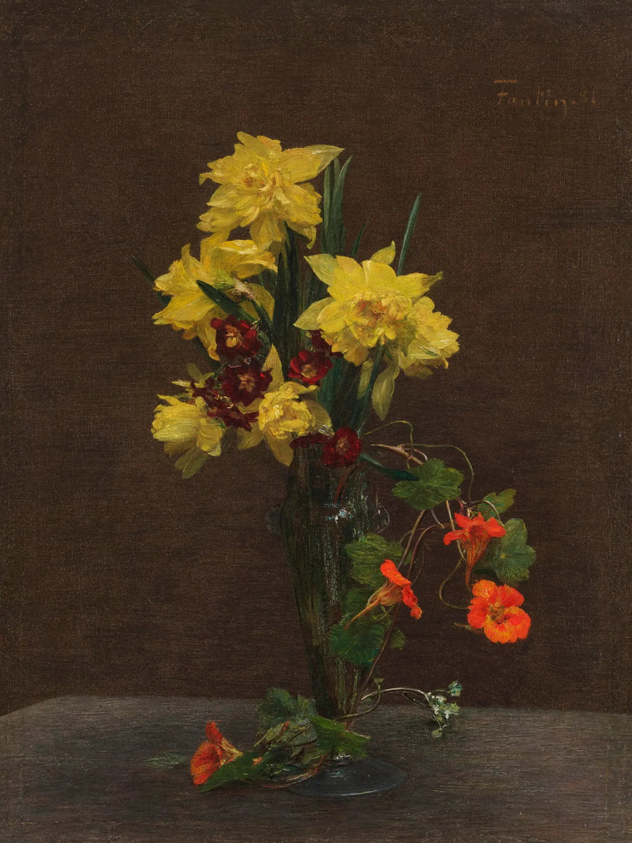 ヒヤシンスと金蓮花 - アンリ・ファンタン＝ラトゥール

Source:
Jonquilles et capucines - Henri Fantin-Latour