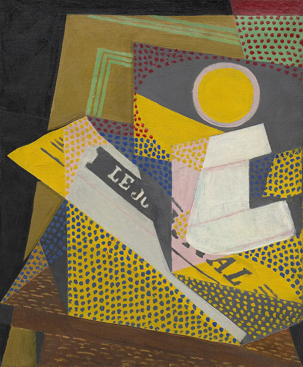 Journal et plat de fruits - Juan Gris image 1 tableau peint à l’huile sur toile