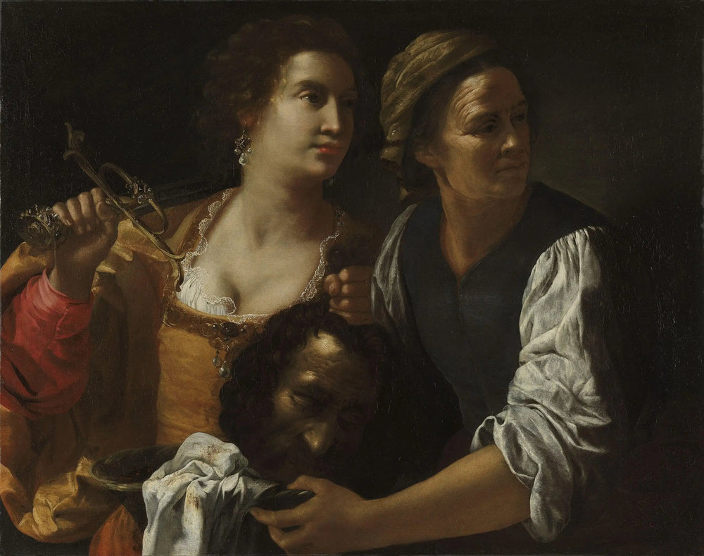 Judith et sa servante avec la tête d'Holopherne - Artemisia Gentileschi image 1 reproduction d’œuvre d’art à l’huile