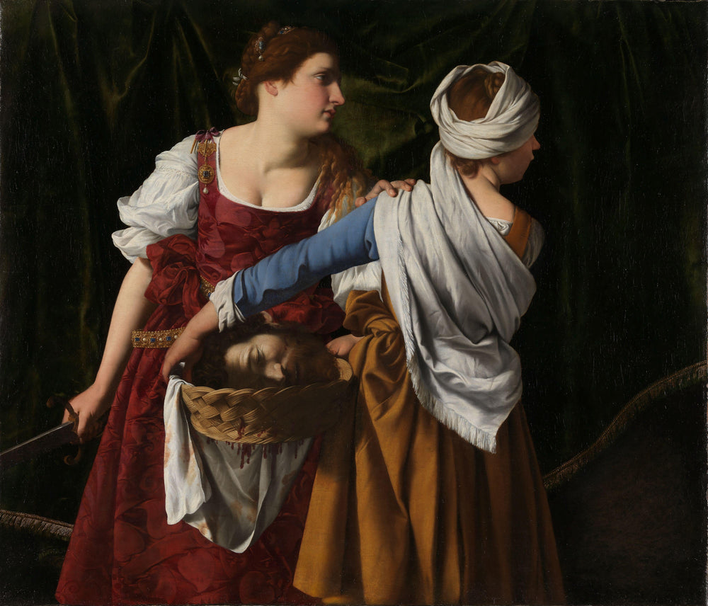 Judith et sa servante avec la tête d'Holopherne - Orazio Gentileschi image 1 copie peinte à la main à l’huile