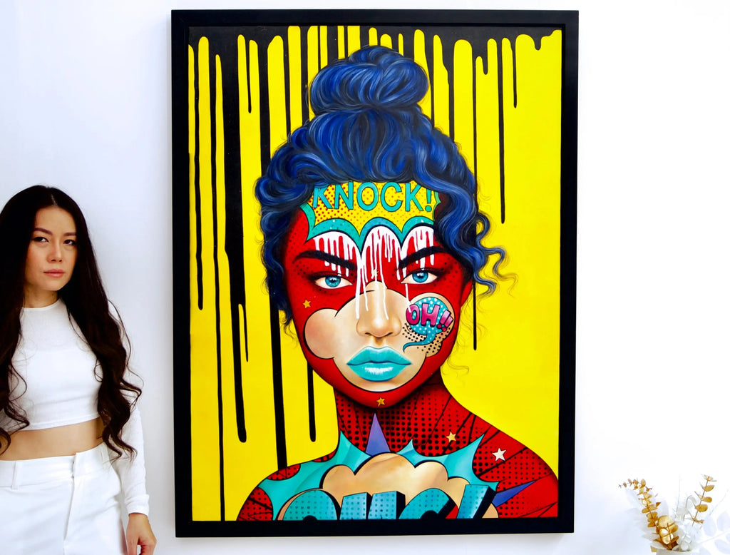 Knock! Pop Art | 90 X 120 cm image 2 reproduction artisanale de tableau