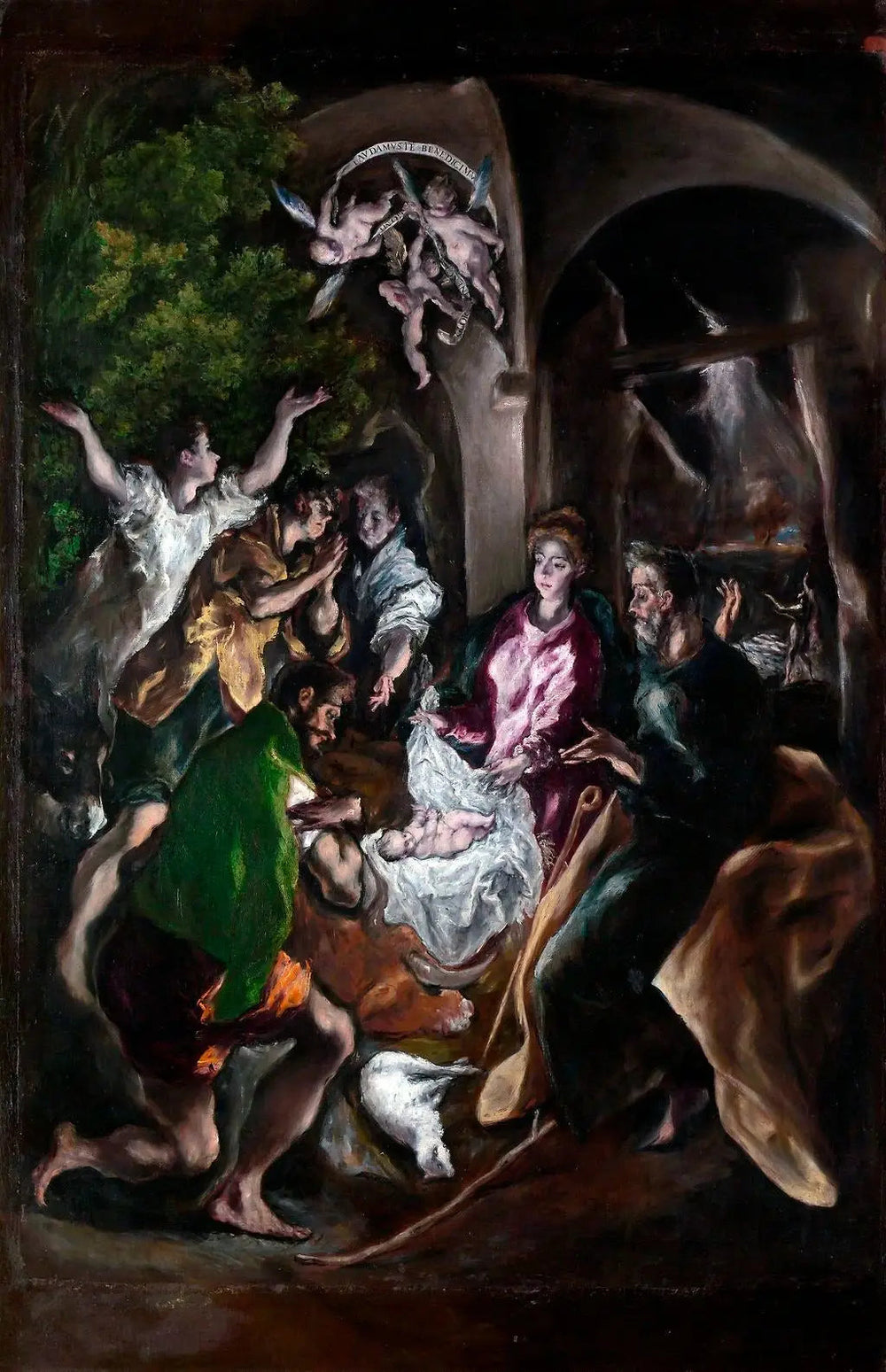 L’Adoration des bergers - El Greco image 1 copie peinte à la main à l’huile