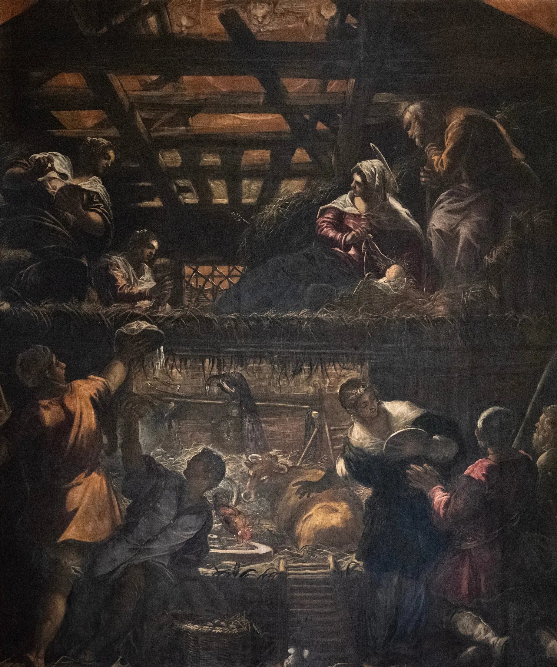 L’Adoration des bergers - Jacopo Tintoretto image 1 reproduction artisanale de tableau