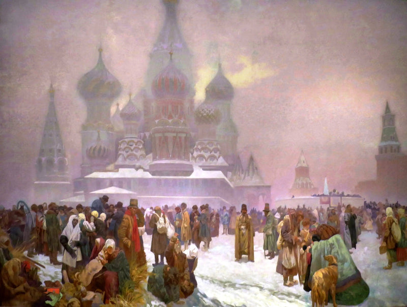 ロシア農民の解放 - アルフォンス・ミュシャ