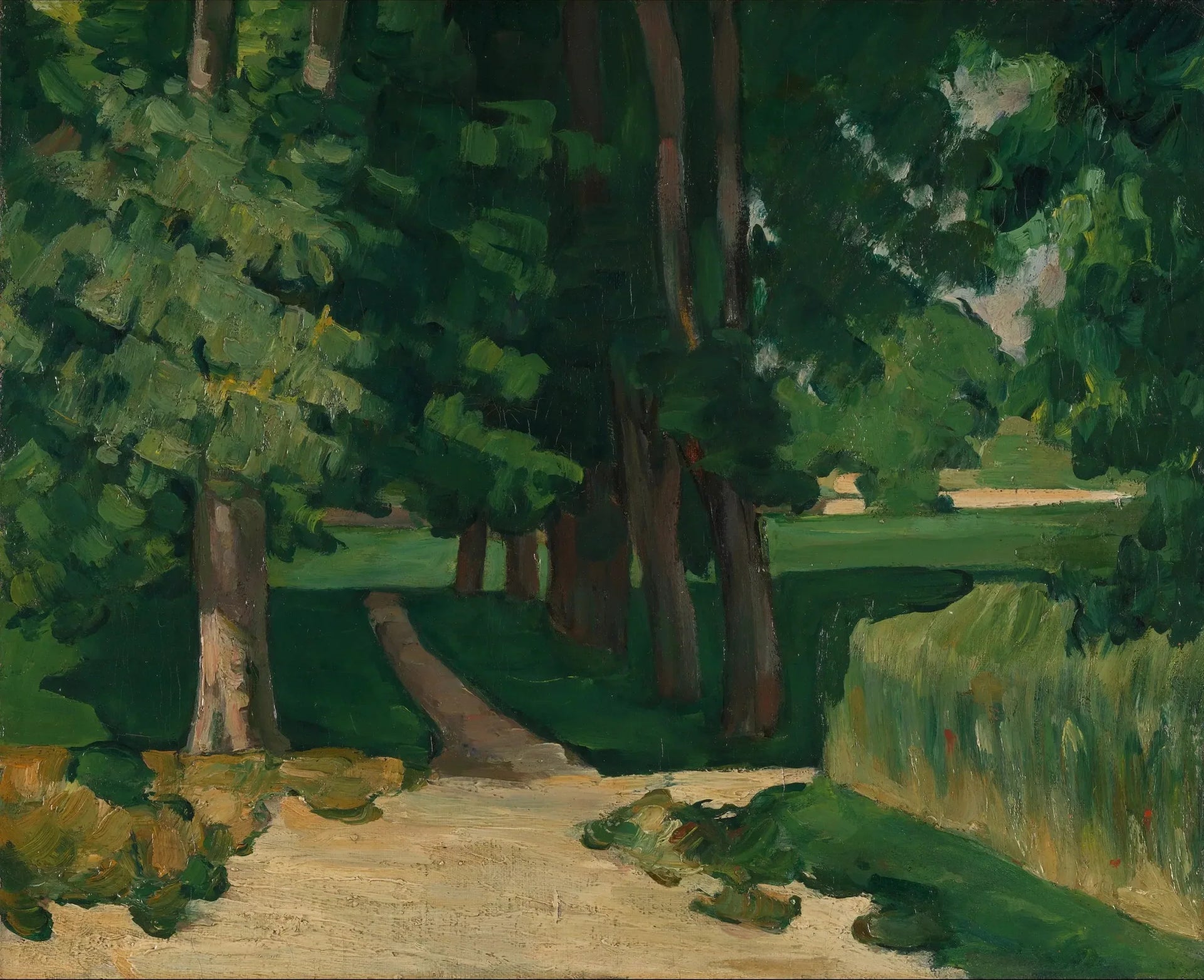 L'Allée au Jas de Bouffan - Paul Cézanne image 1 copie de tableau peinte à la main