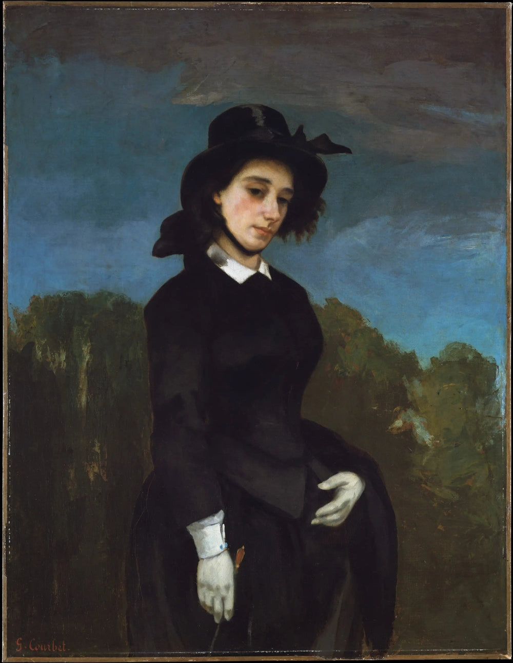 L'Amazone - Gustave Courbet image 1 reproduction artisanale de tableau