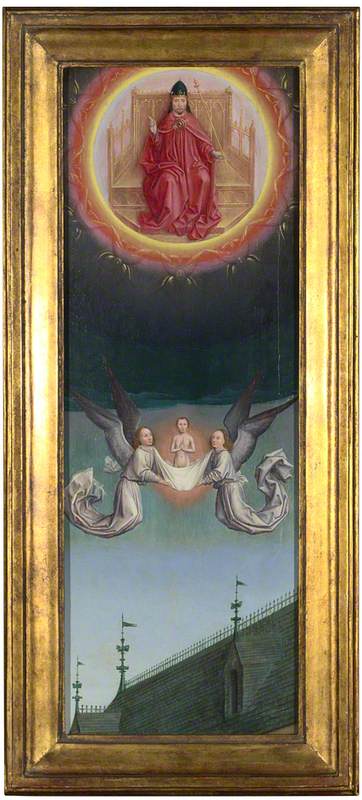L'âme de saint Bertin emportée vers Dieu - Simon Marmion