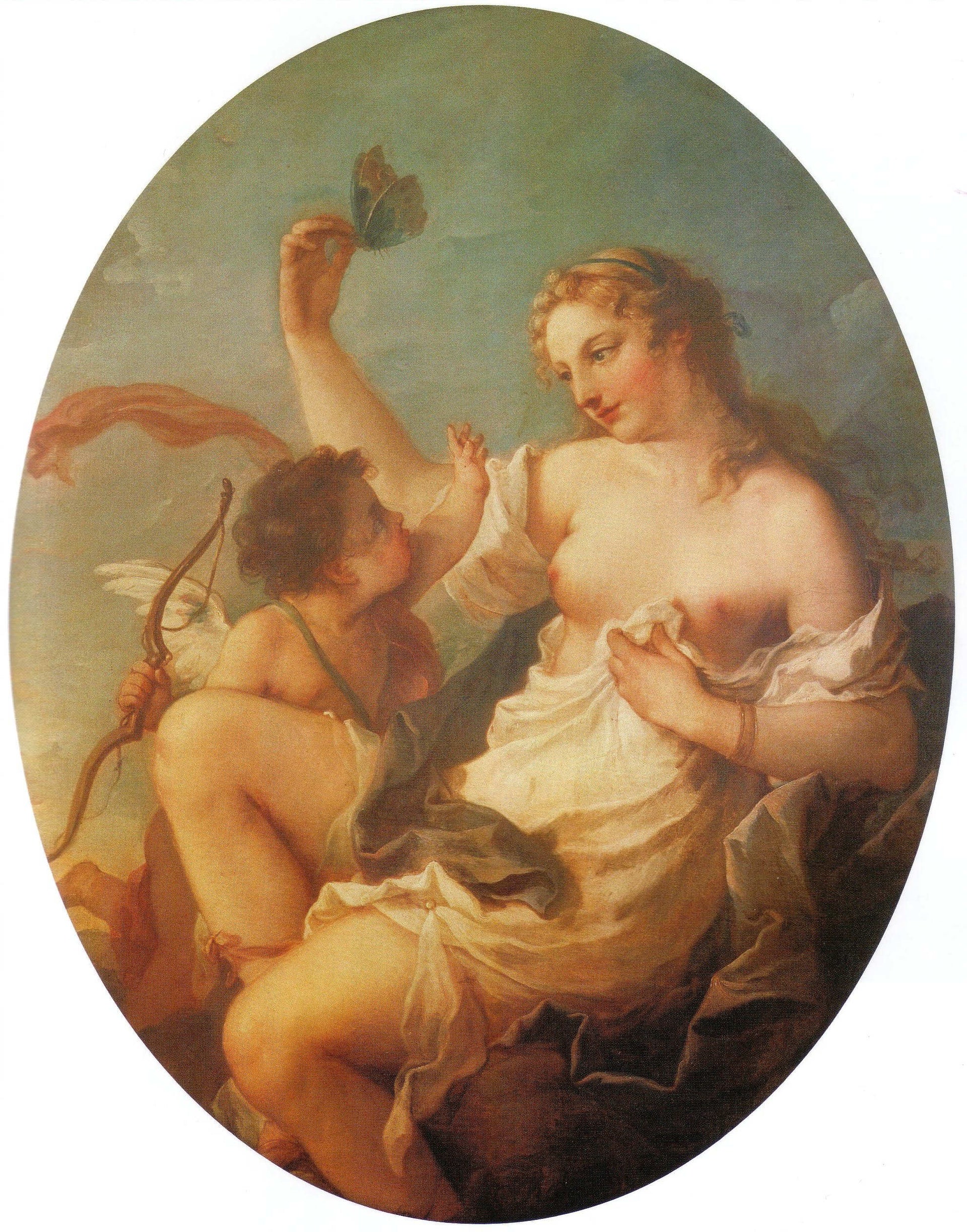 L'Amour et Psyché - Charles-Joseph Natoire image 1 reproduction de peinture à l’huile