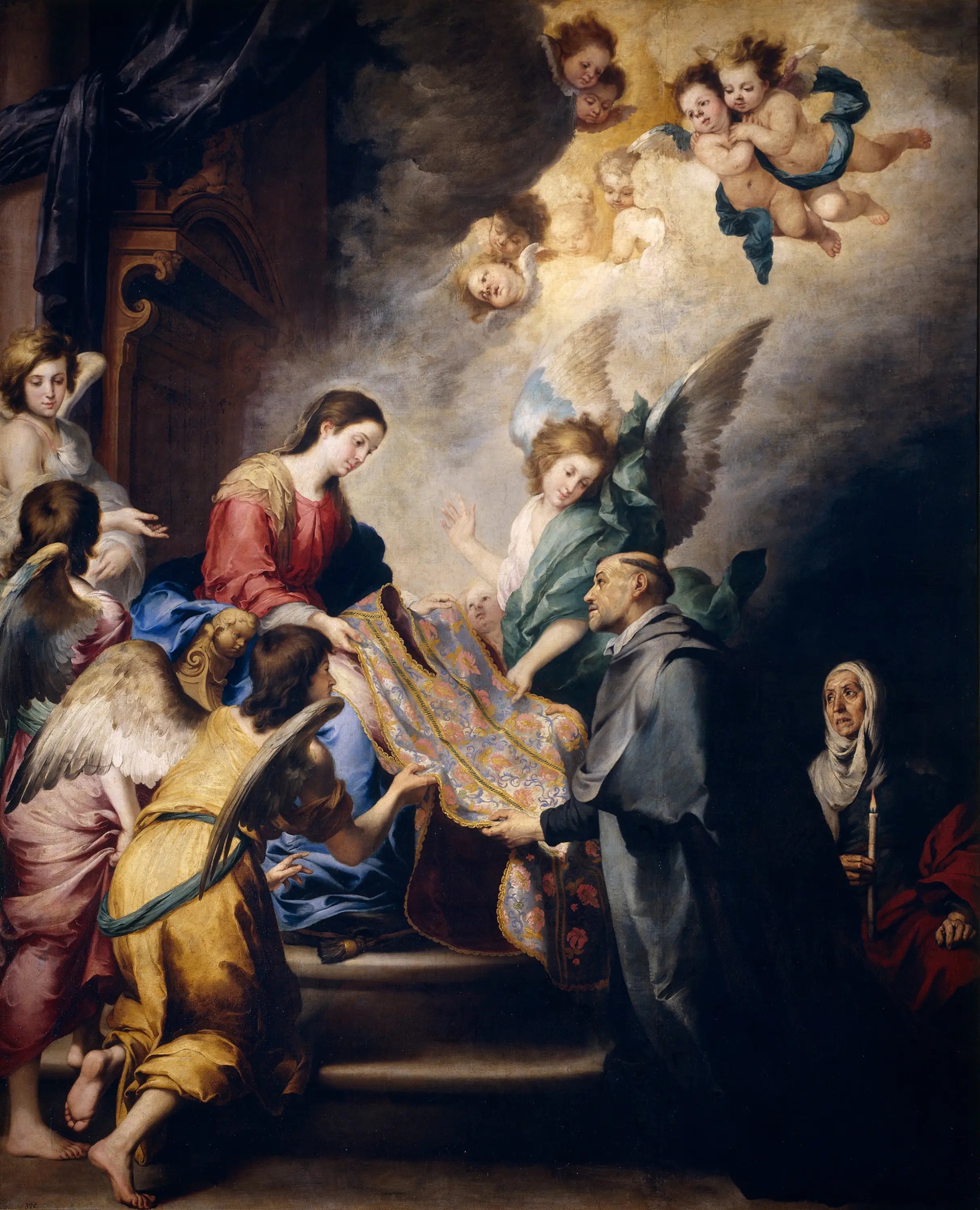 L'Apparition de la Vierge à Saint Ildefonse - Bartolomé Esteban Murillo image 1 tableau peint à l’huile sur toile