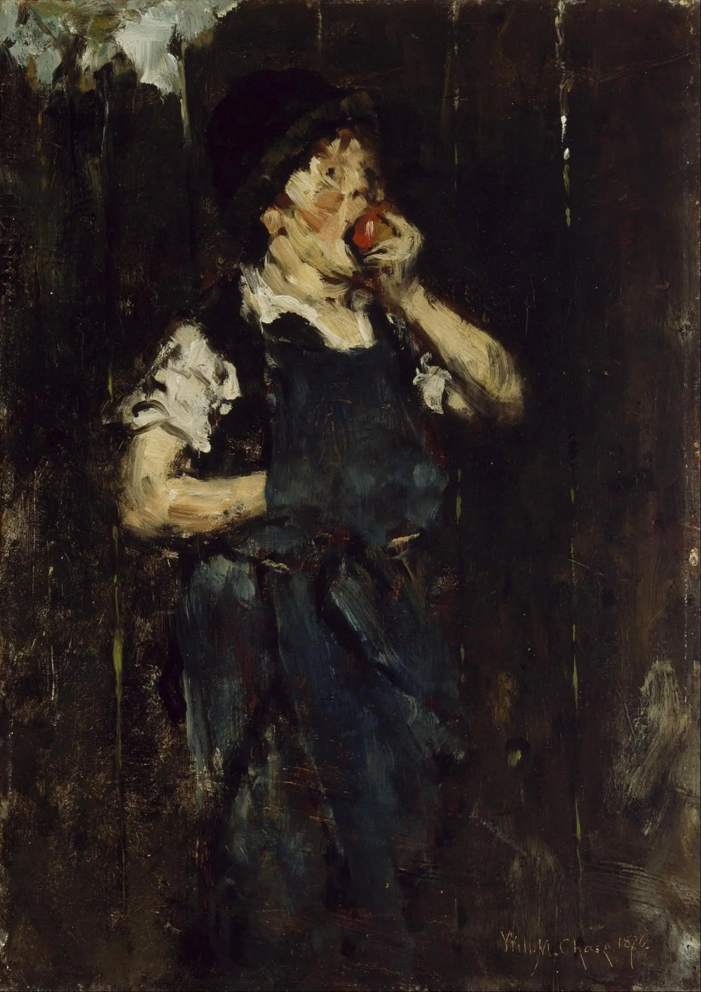 L'Apprenti (Le Garçon à la Pomme) - William Merritt Chase image 1 reproduction de peinture à l’huile