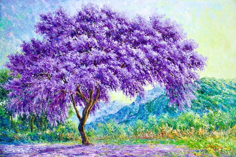 紫の木 | 90 x 60 センチメートル