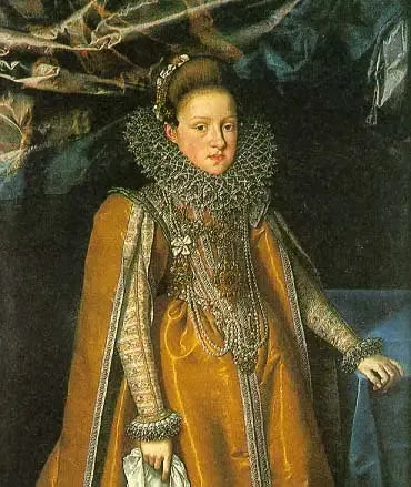 オーストリア大公妃マリー＝マドレーヌ - フランス・プルブス・ザ・ヤンガー

Source:
l'archiduchesse Marie-Madeleine d'Autriche - Frans Pourbus the Younger