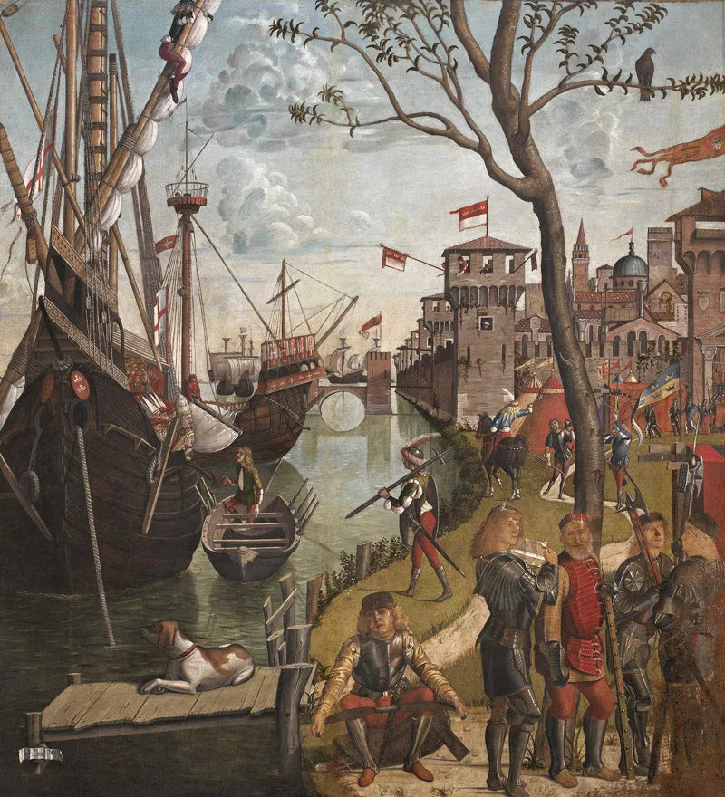 L'Arrivée des pèlerins à Cologne - Vittore Carpaccio image 1 copie peinte à la main à l’huile