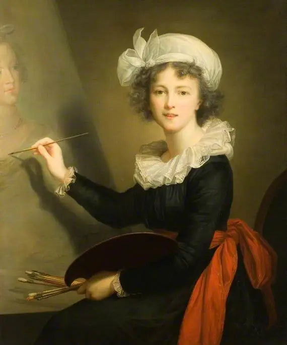 アーティストの作業中（自画像） - エリザベス・ヴィジェ・ル・ブラン

Source:
L'artiste au travail (autoportrait) - Élisabeth Vigée Le Brun
