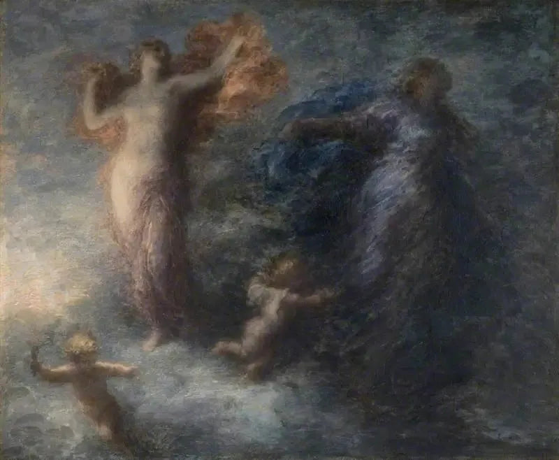 夜明けと夜 - アンリ・ファンタン＝ラトゥール

Source:
L'Aurore et la Nuit - Henri Fantin-Latour