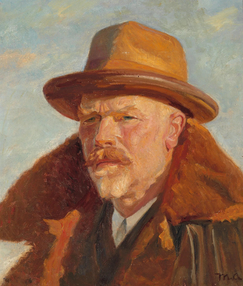 L'autoportrait de l'artiste. - Michael Peter Ancher