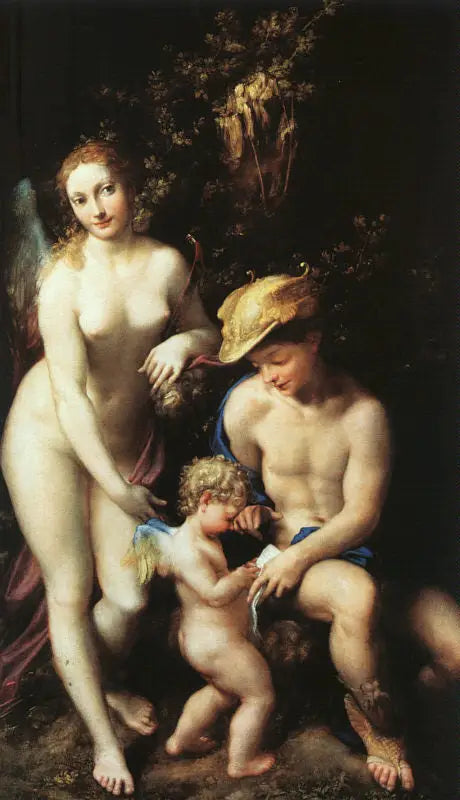 L'Éducation de Cupidon - Antonio da Correggio image 1 reproduction artisanale de tableau