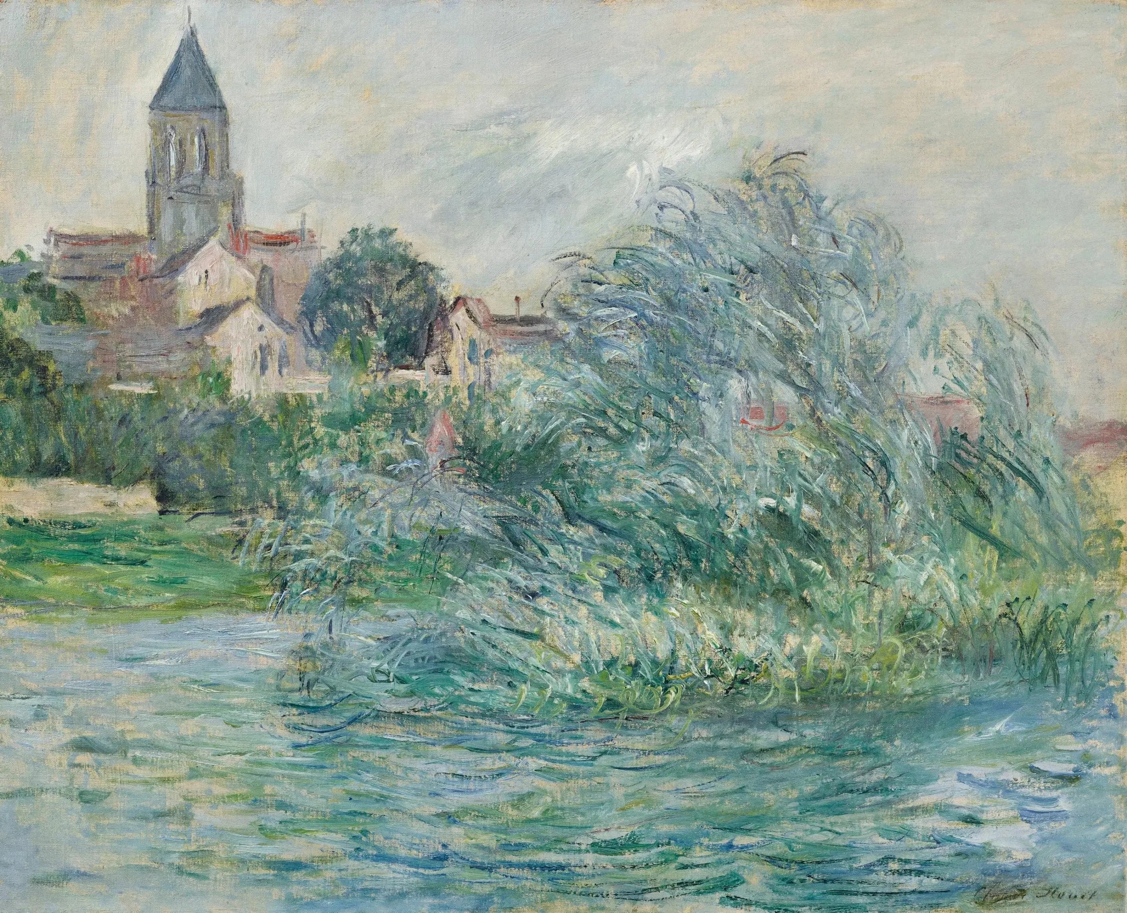 L'église à Vétheuil - Claude Monet image 1 copie peinte à la main à l’huile