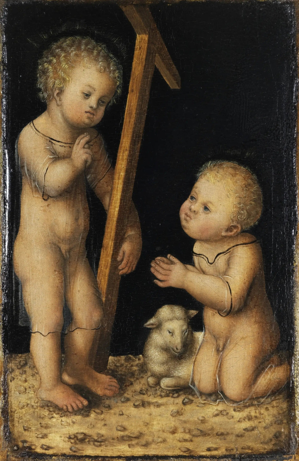 L'Enfant Jésus et saint Jean - Lucas Cranach the Elder image 1 reproduction artisanale de tableau