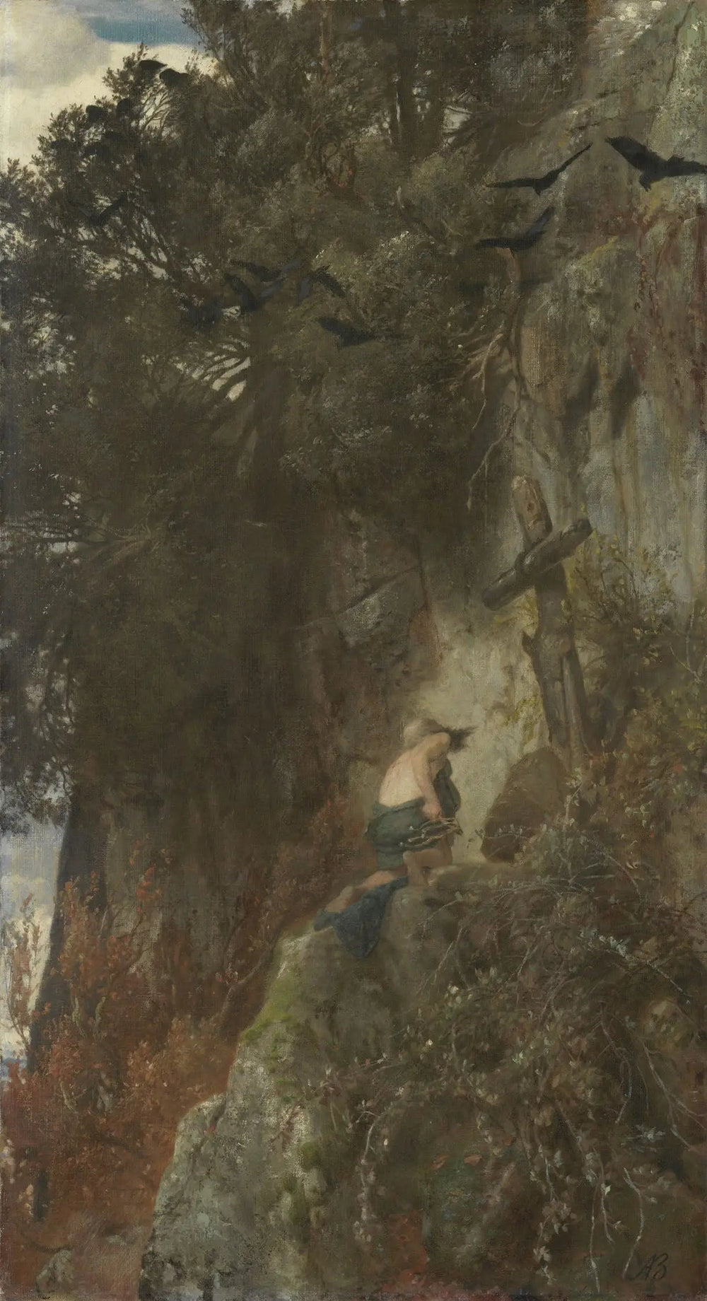 L'ermite - Arnold Böcklin image 1 reproduction de peinture à l’huile